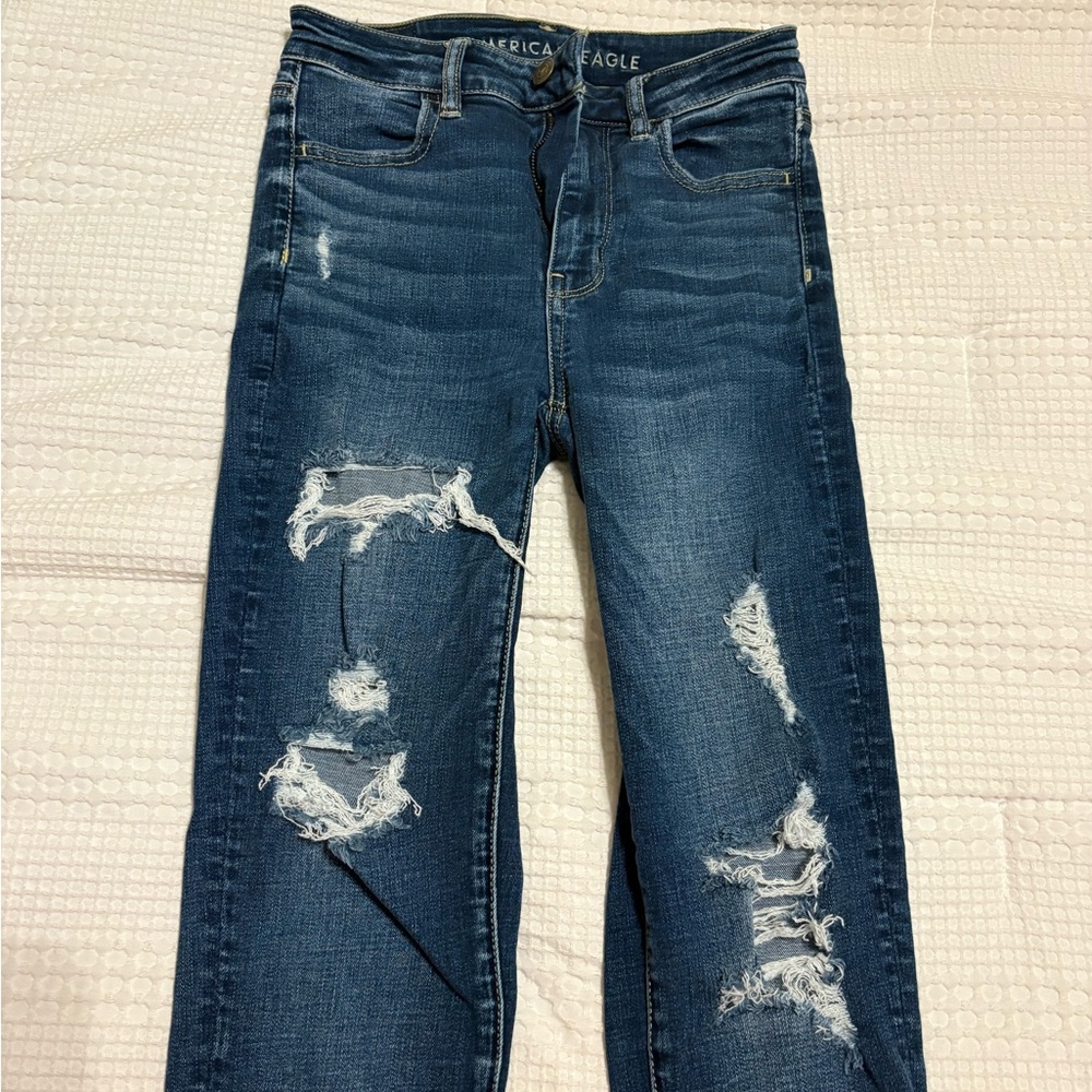 American Eagle Outfitters Dark Wash Super Hi-Rise Jegging